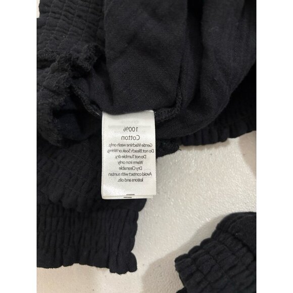 Sea Level Swim Australia Sunset Crop Blouse Gauzy Size XS Black - Picture 14 of 14